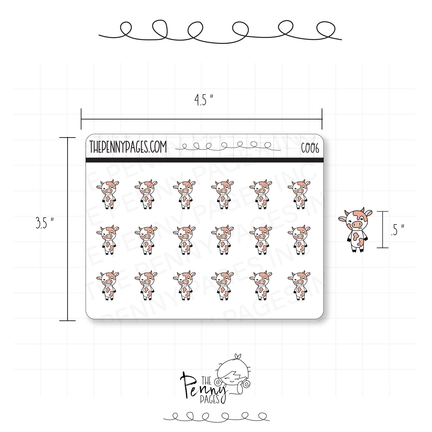 Millie the Cow - Side eye - C006