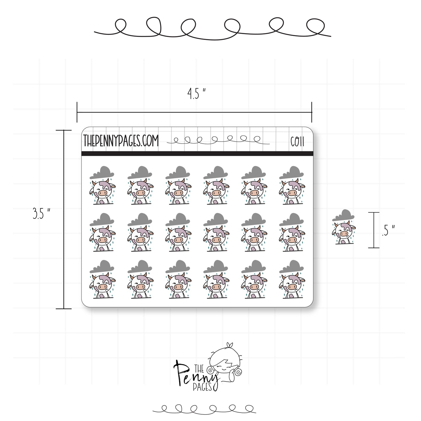 Millie the Cow - Rainy - C011