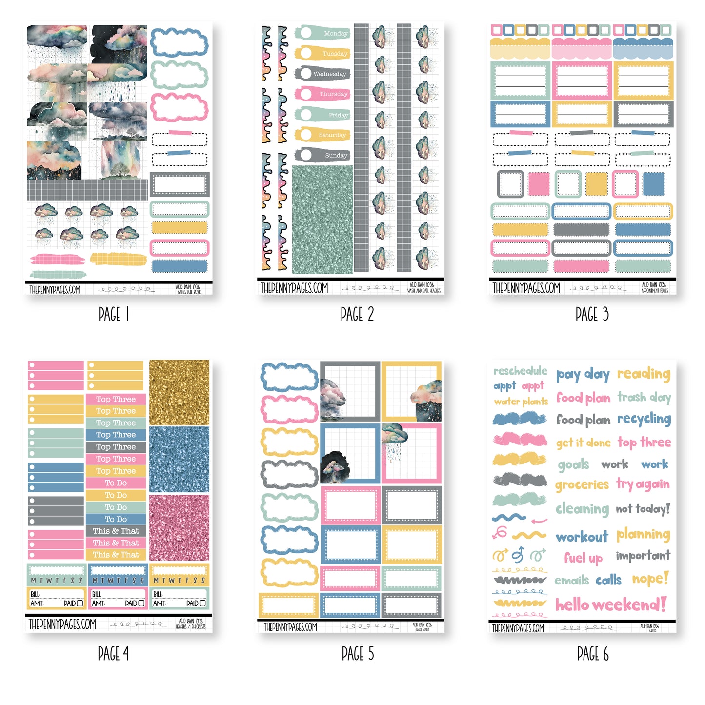 Acid Rain - Weeks vertical weekly kit