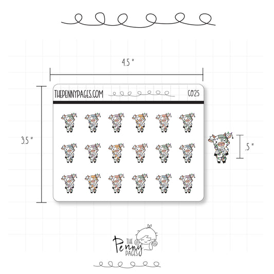 Millie the Cow - Christmas Lights - C025