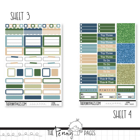 Camping - B6 vertical weekly kit