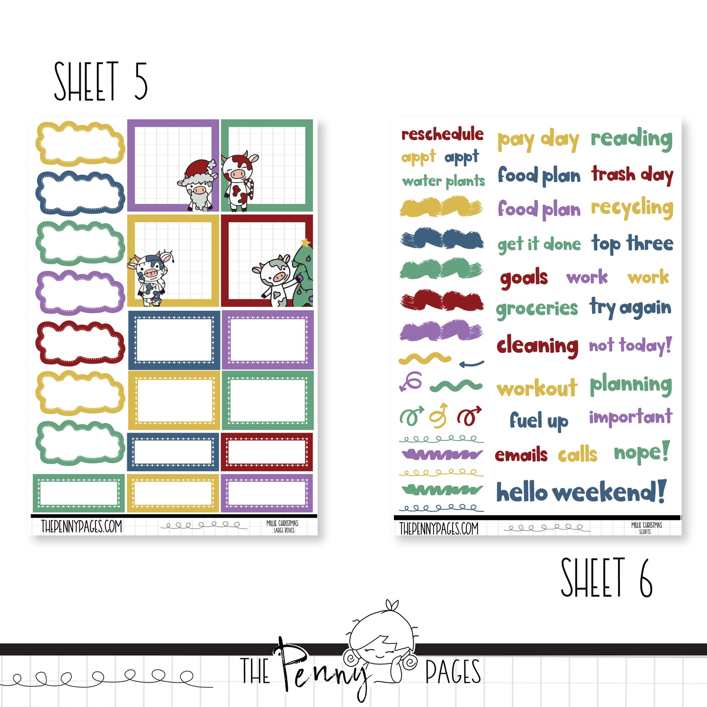 Millie Christmas - Weeks vertical weekly kit