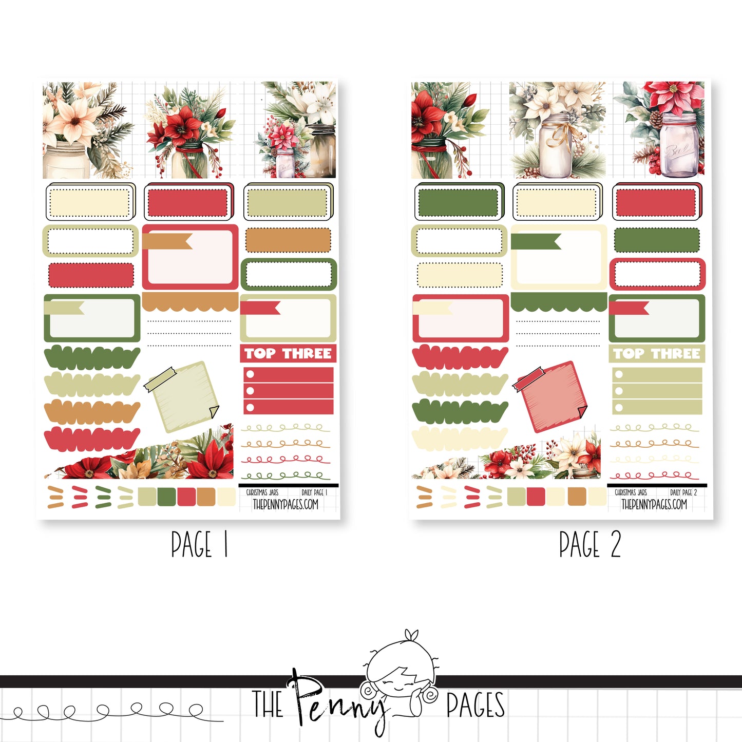 Christmas Jars - Daily Pages