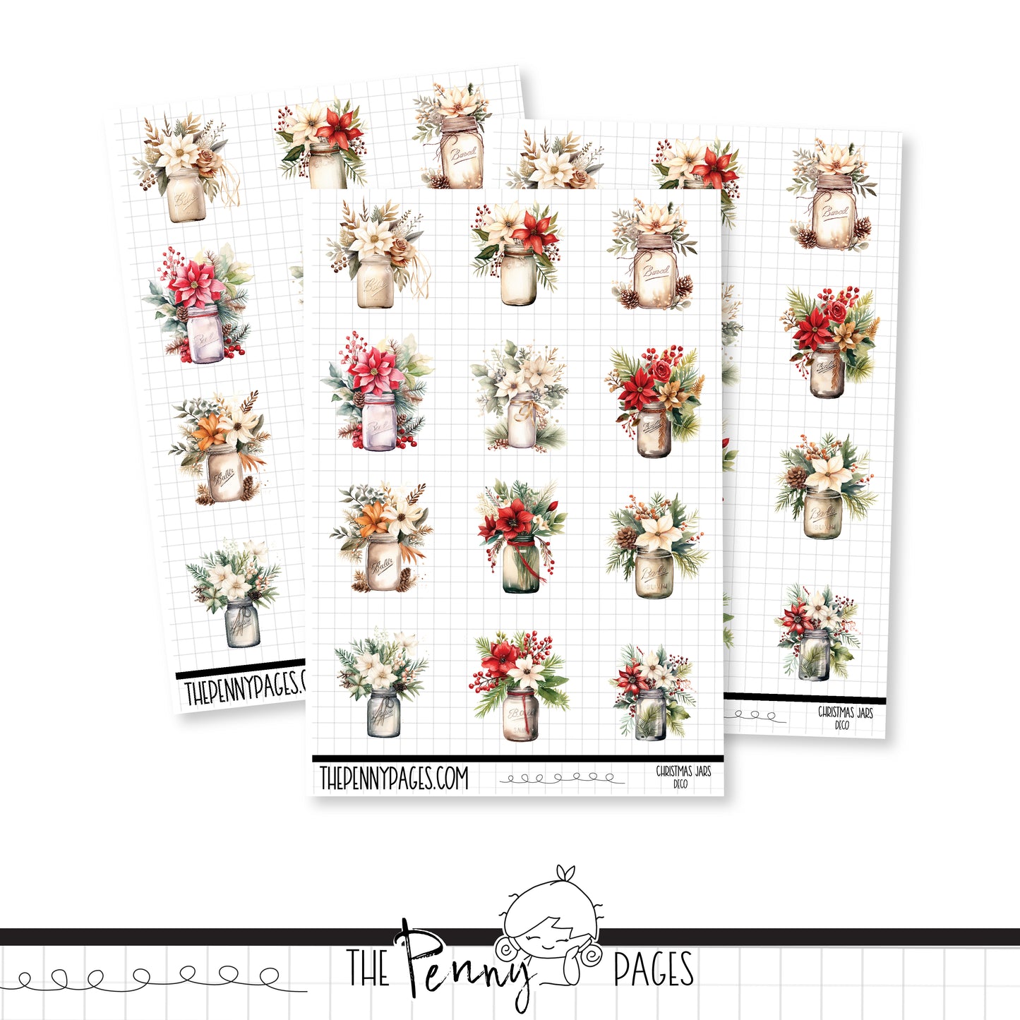 Christmas Jars - Deco sheet