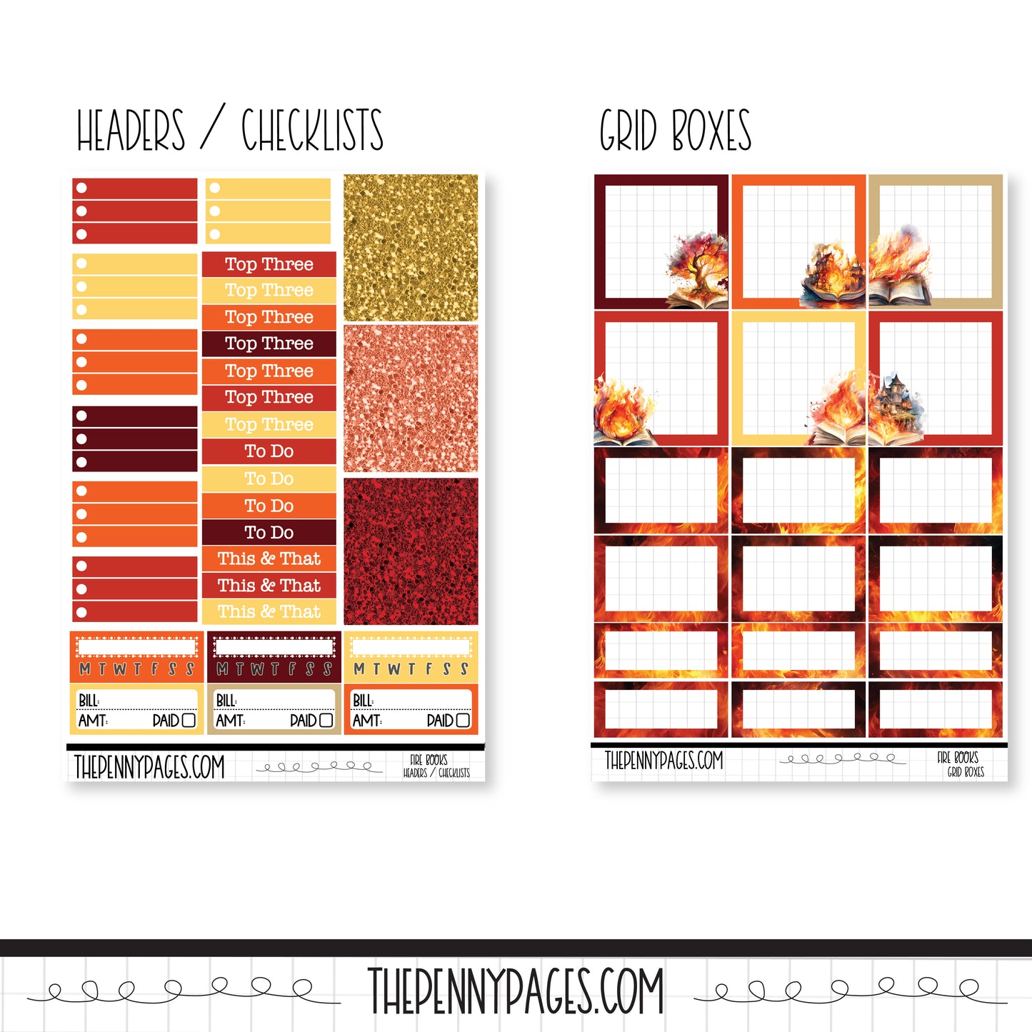 Fire Books - Large Sheets