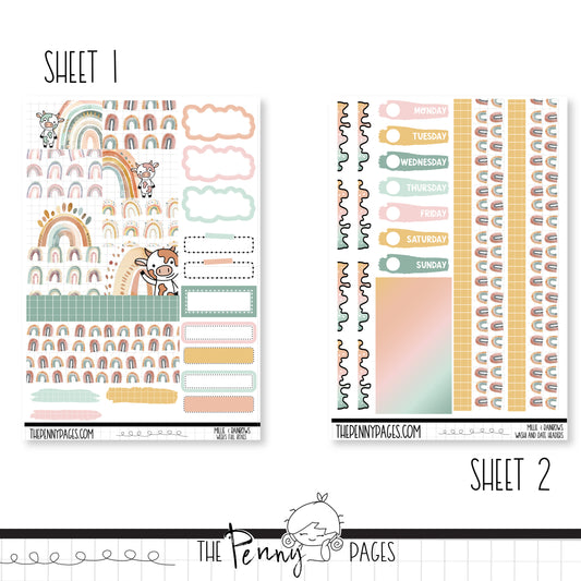 Millie & Rainbows - Weeks vertical weekly kit
