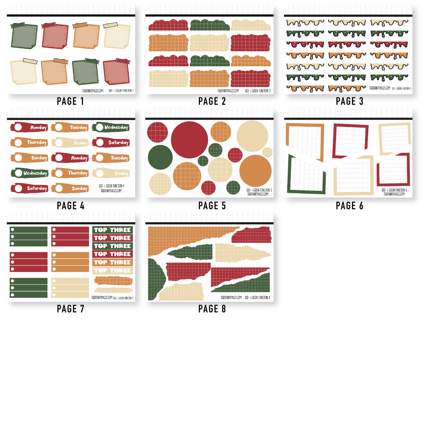 Functional Mini Sheets - Volume 6 - Christmas