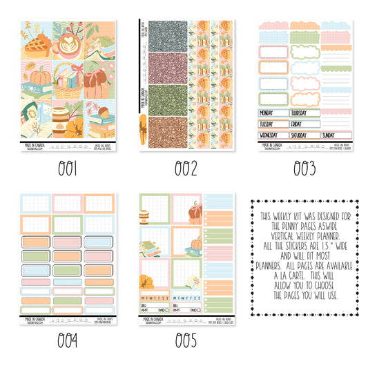 Pastel Fall Books - A5W Weekly