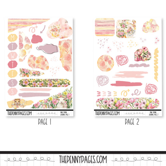 Pink Spring - Journaling pages