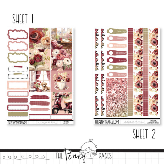Pink Spring - B6 vertical weekly kit