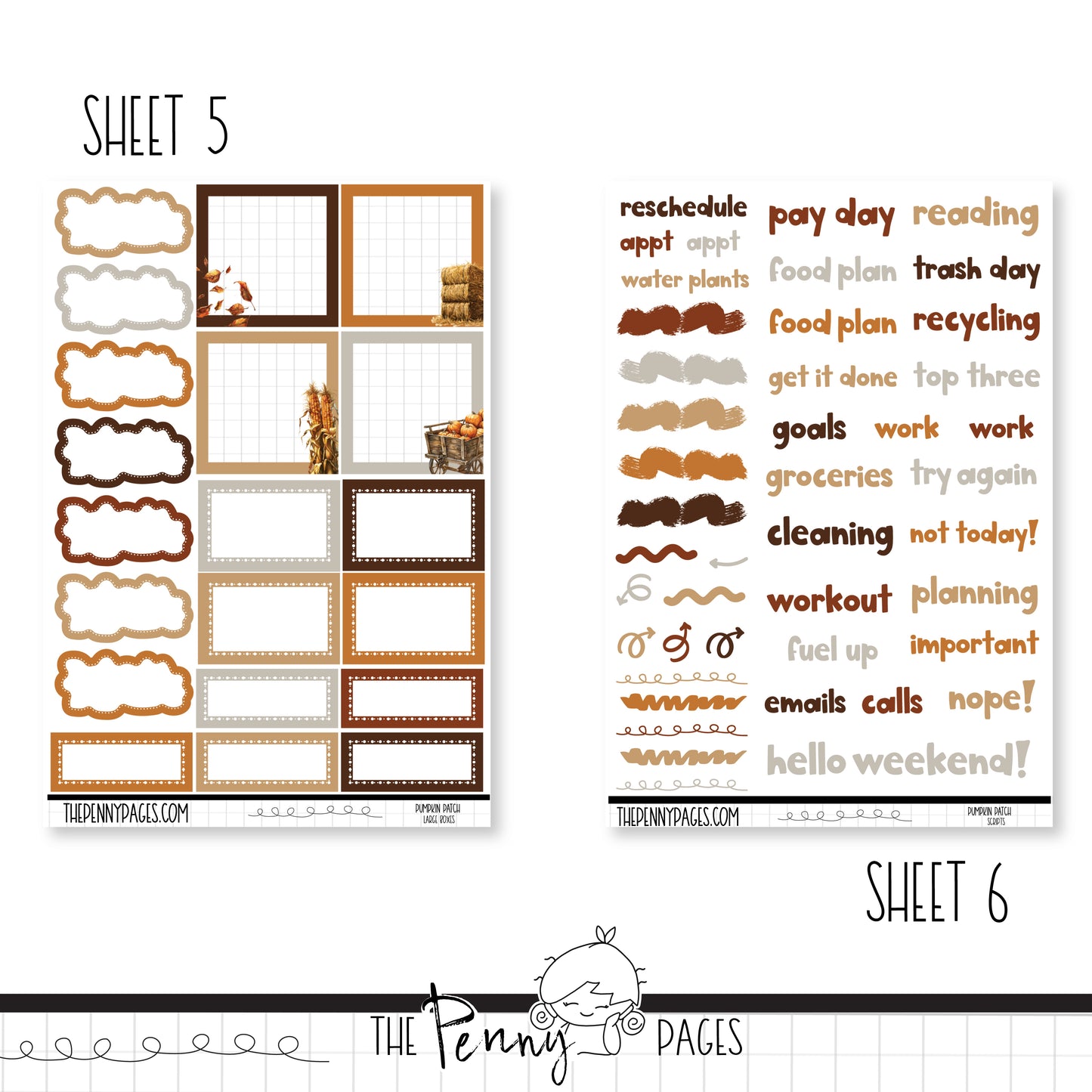 Pumpkin Patch - A5 weekly ( 1.3")