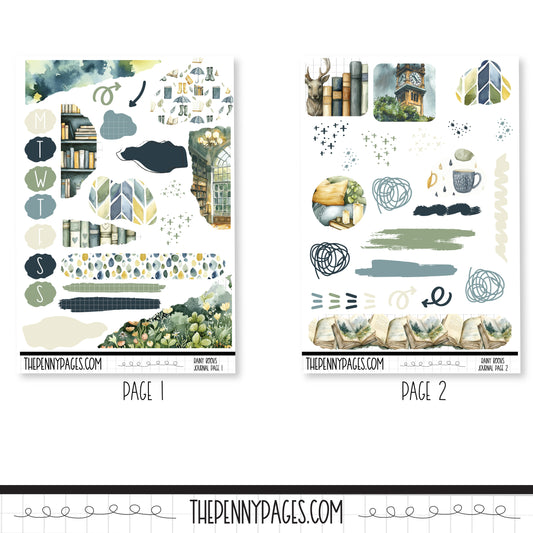 Rainy Books - Journaling pages