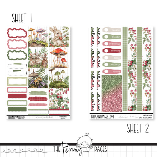 Woodland - B6 vertical weekly kit