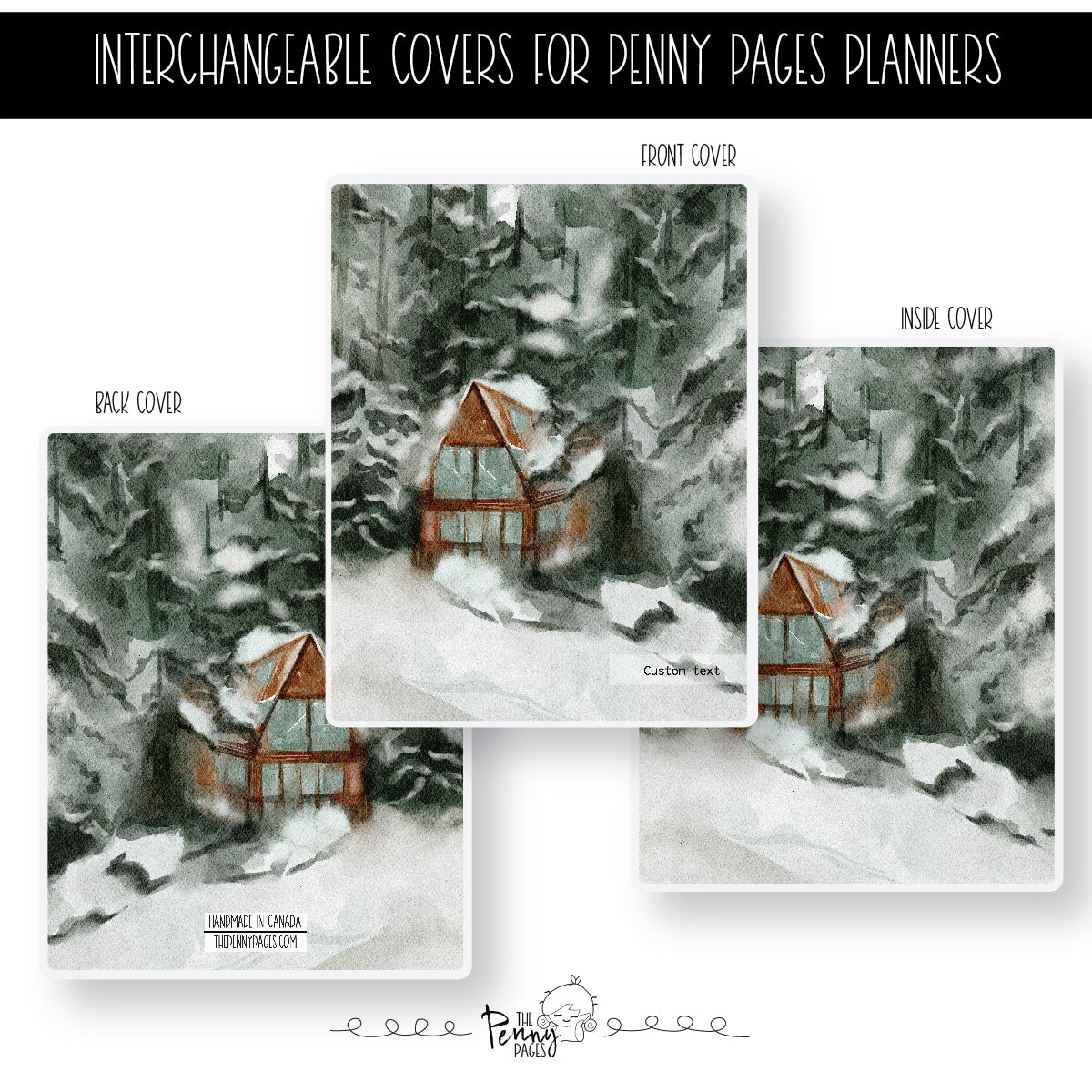 Watercolor Snowy Cabin - A LA CARTE cover