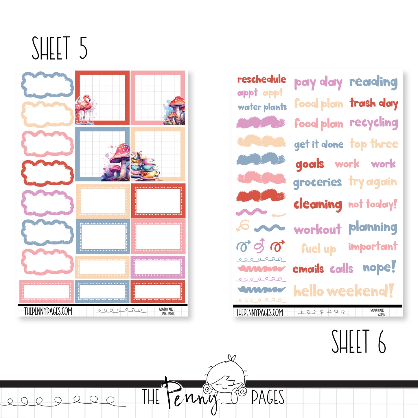 Wonderland - B6 vertical weekly kit