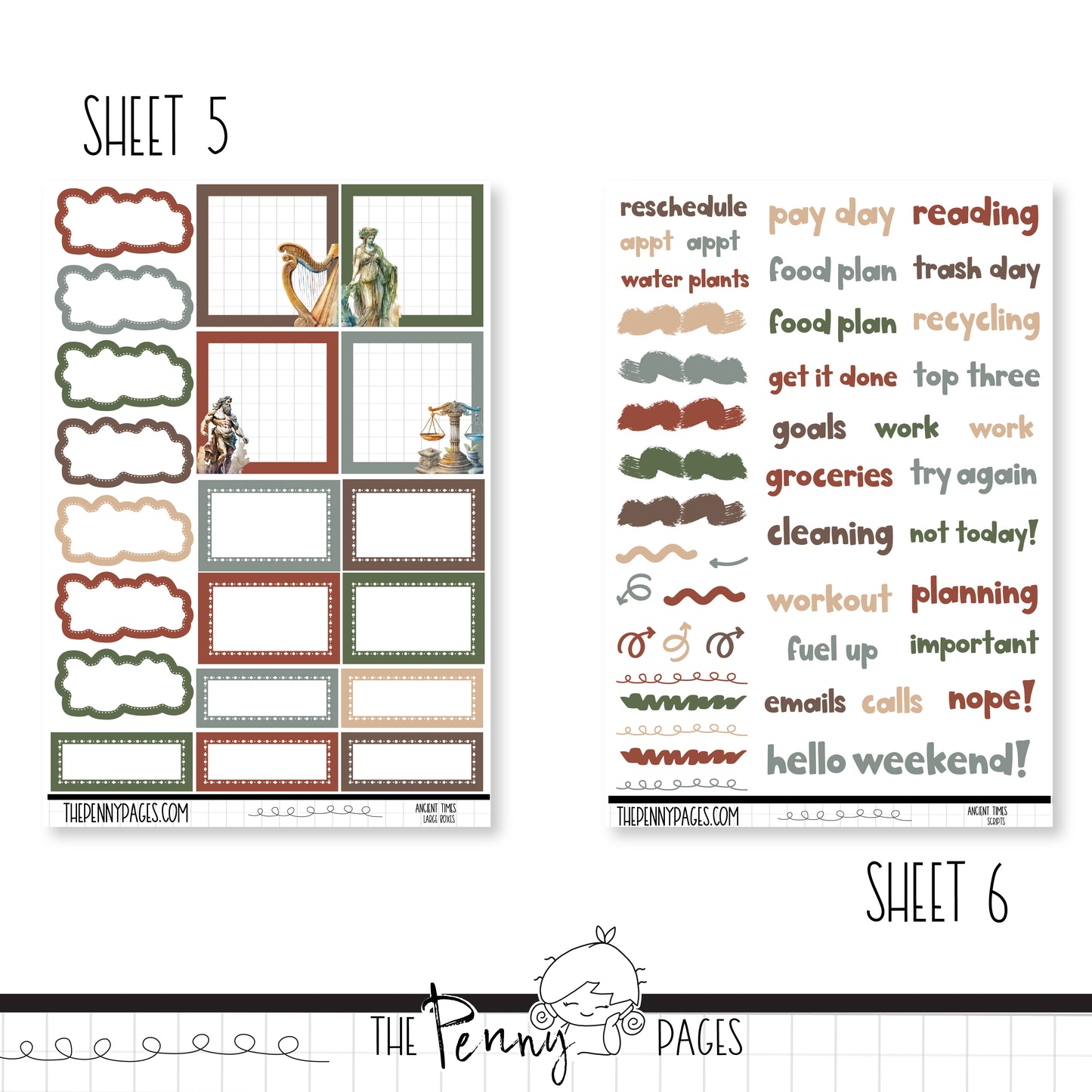 Ancient Times - Weeks vertical weekly kit