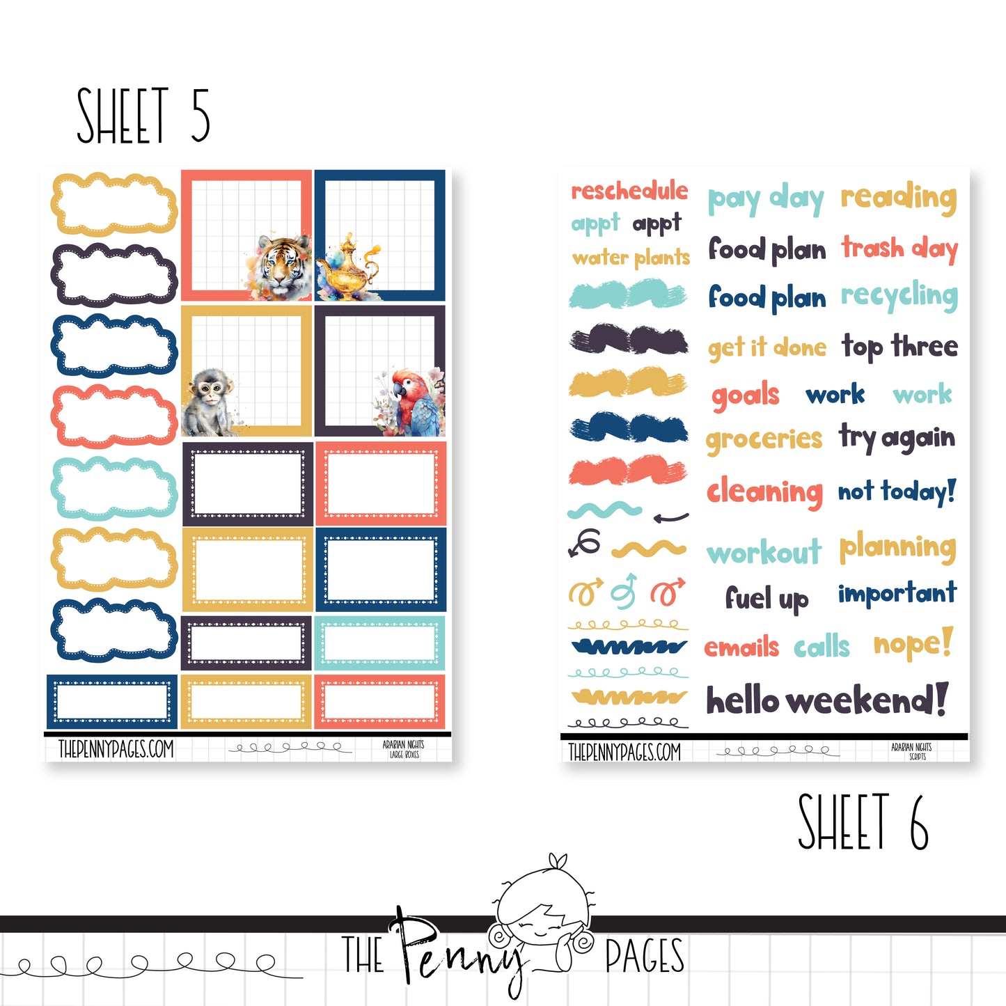 Arabian Nights - B6 vertical weekly kit