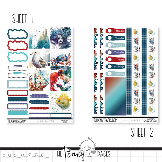 Under the sea - B6 vertical weekly kit