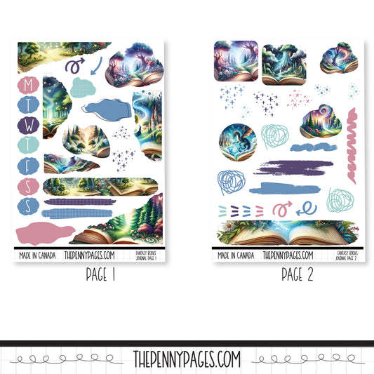 Journaling pages - Fantasy Books