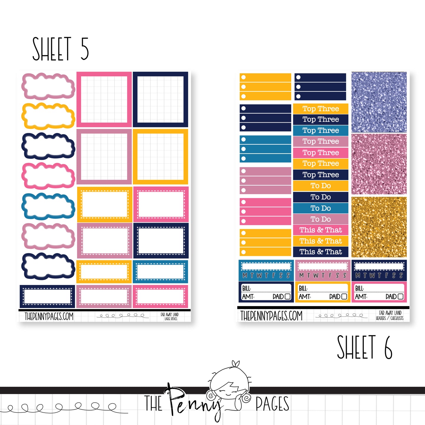 Far Away Land - Weeks vertical weekly kit