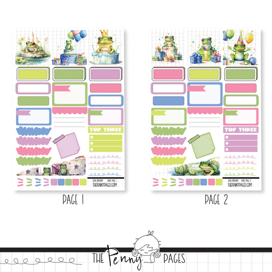 Frog Birthday - Daily Pages