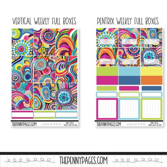 Funky Circles - Large Sheets