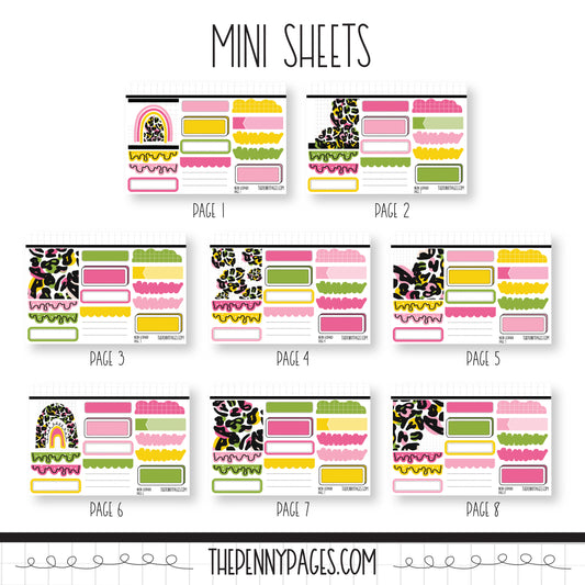Mini Sheets - Neon Leopard