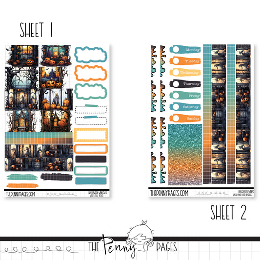 Halloween Windows - Weeks vertical weekly kit