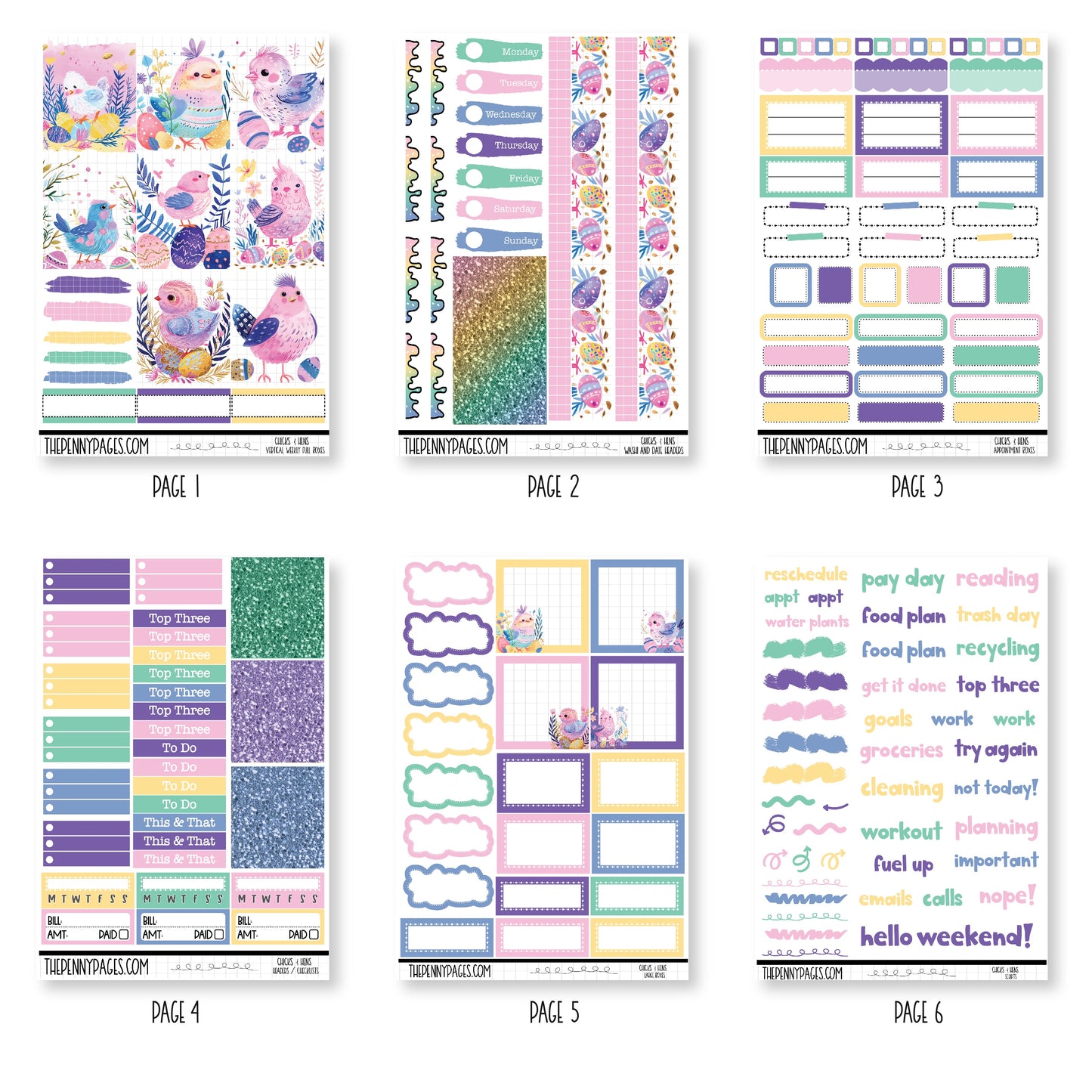 Hens & Chicks - A5 weekly ( 1.3")