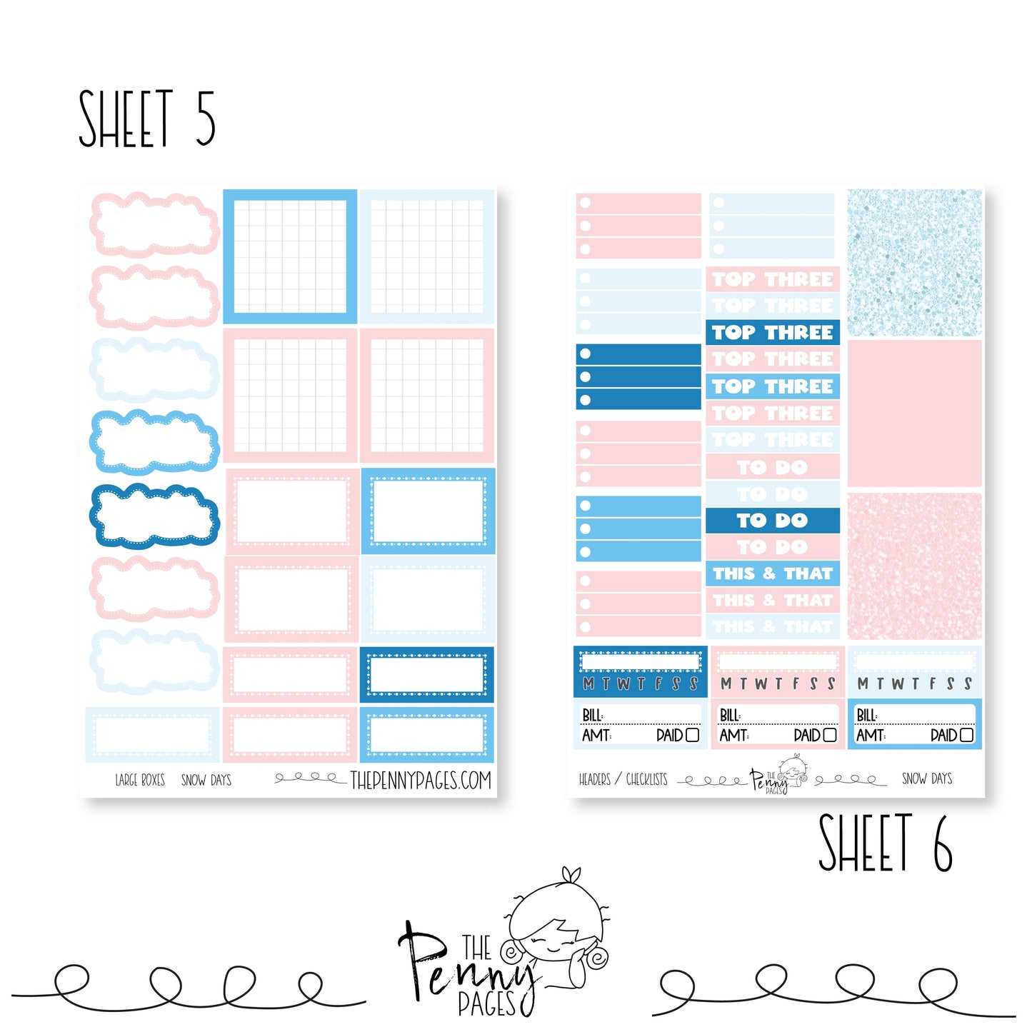 Snow Days - A5 weekly ( 1.3")