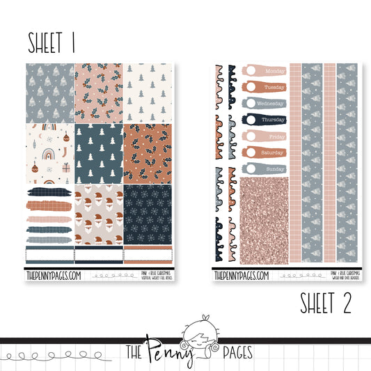 Pink & Blue Christmas - Standard Vertical