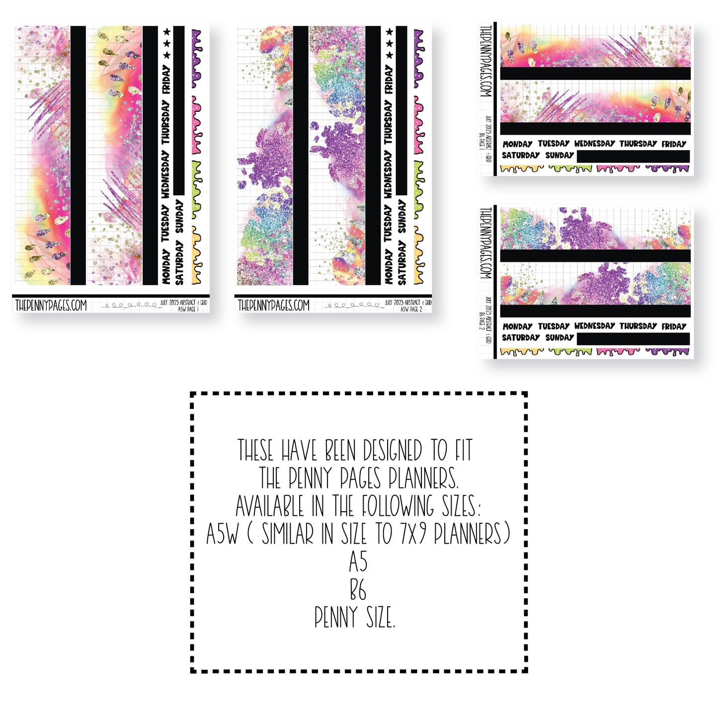 Abstract & Grid - July 2023 - Neon Summer