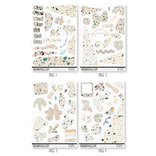 Mixed Journal Pages - Boho Terrazzo