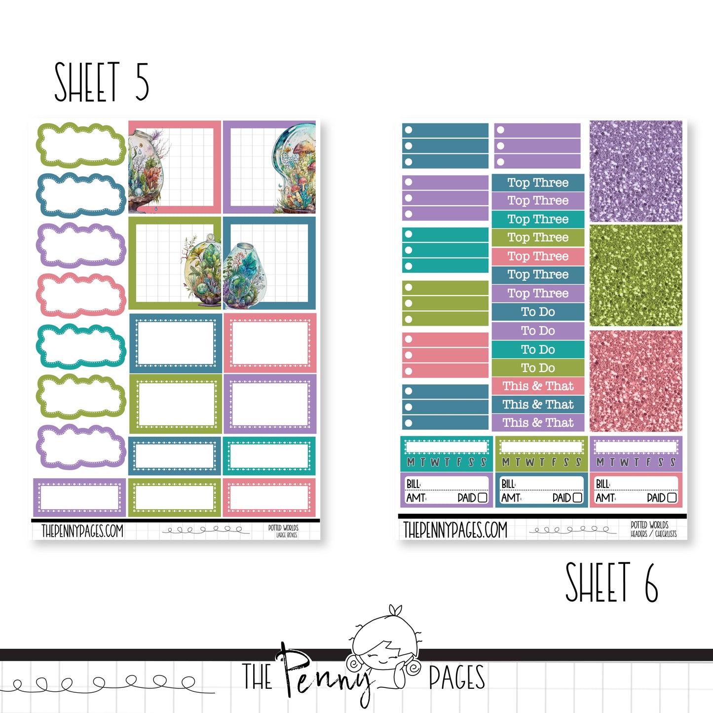 Potted Worlds - A5 weekly ( 1.3")