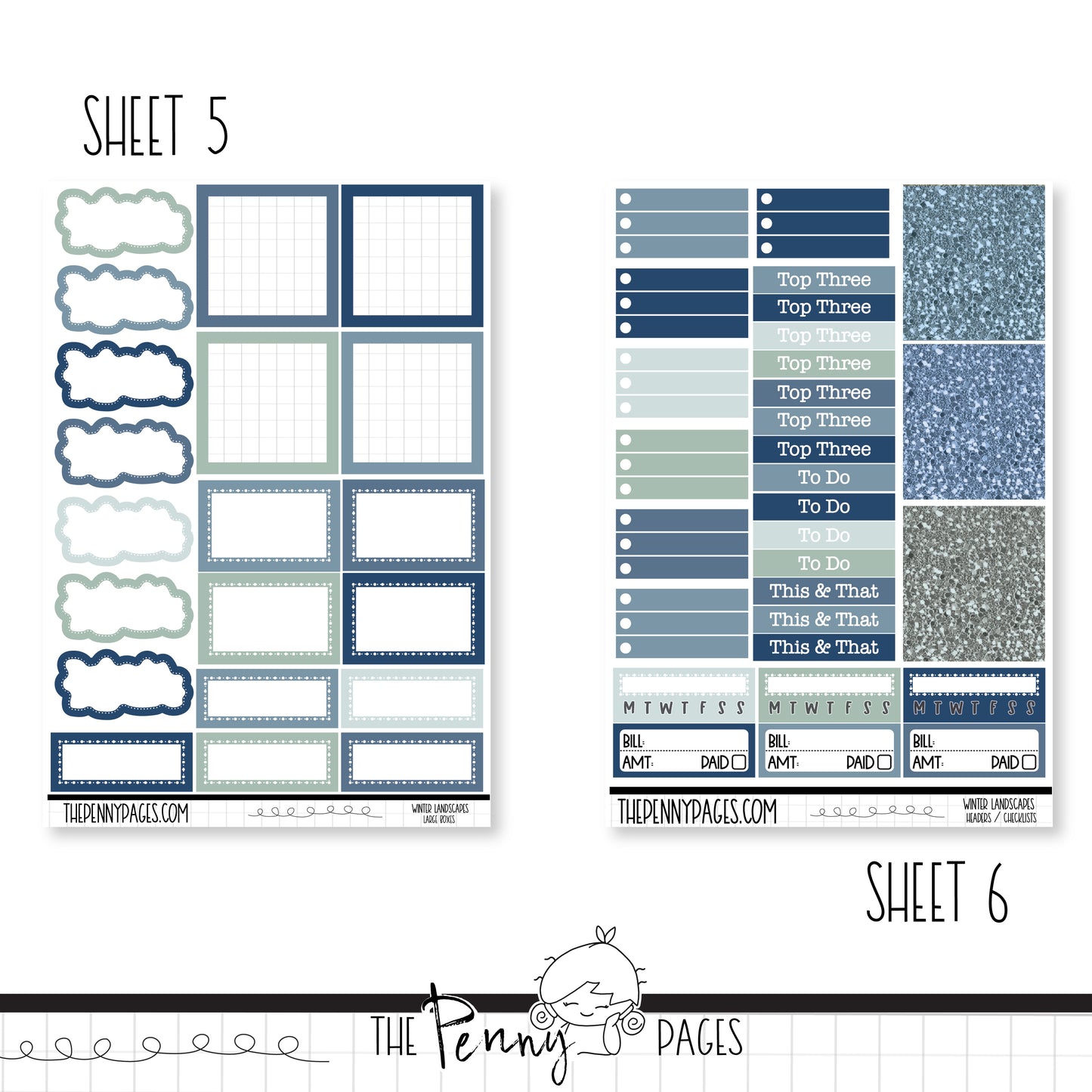 Winter Landscapes - Weeks vertical weekly kit