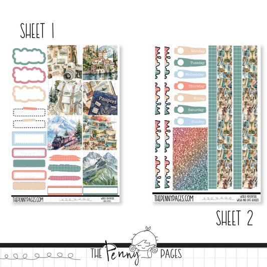 World Adventure - B6 vertical weekly kit