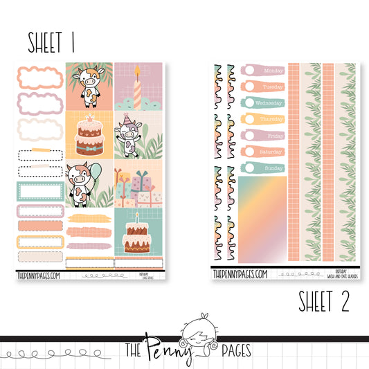 Millie Birthday - B6 vertical weekly kit