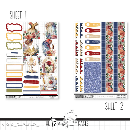 Beauty and Books - B6 vertical weekly kit