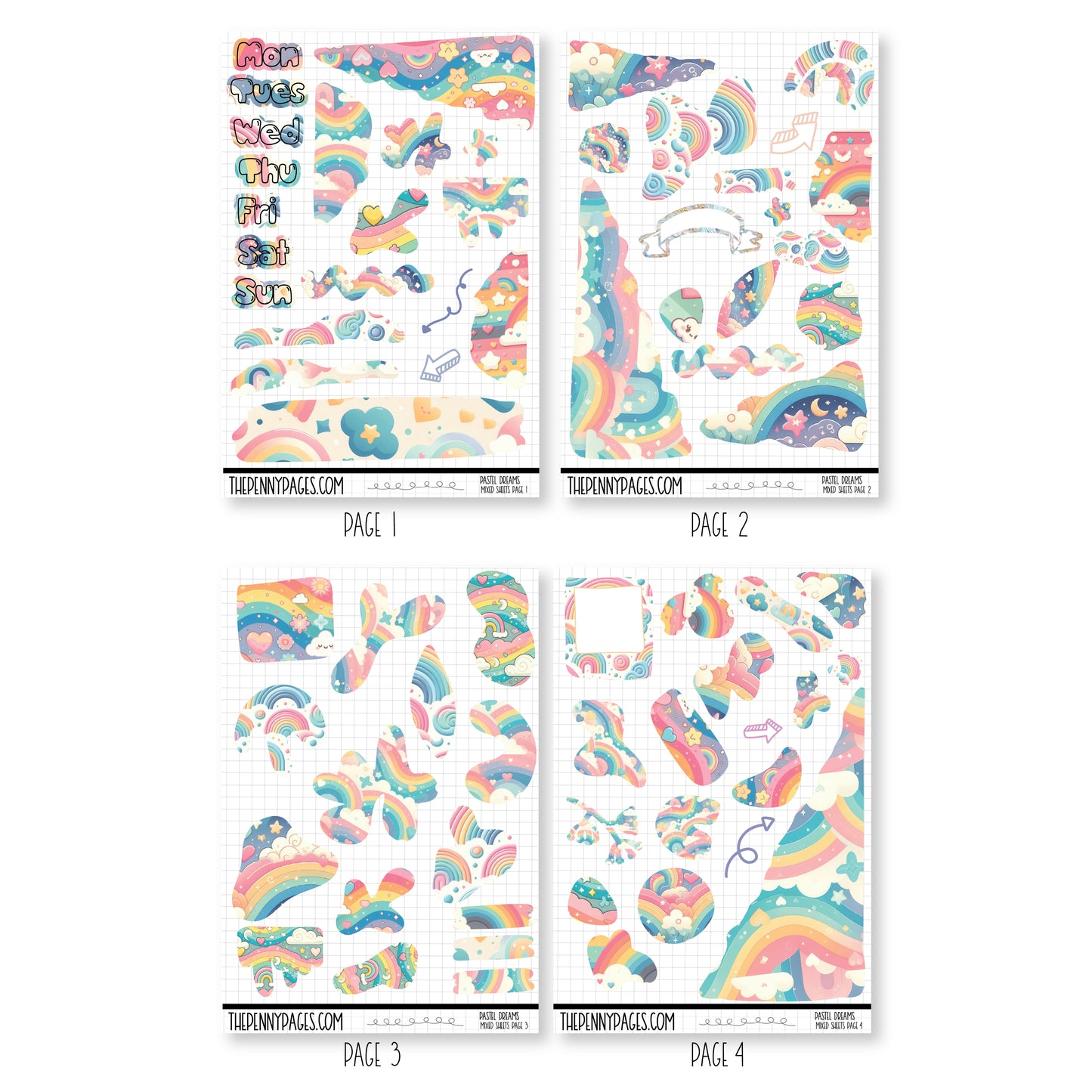 Mixed Journal Pages - Pastel Dreams