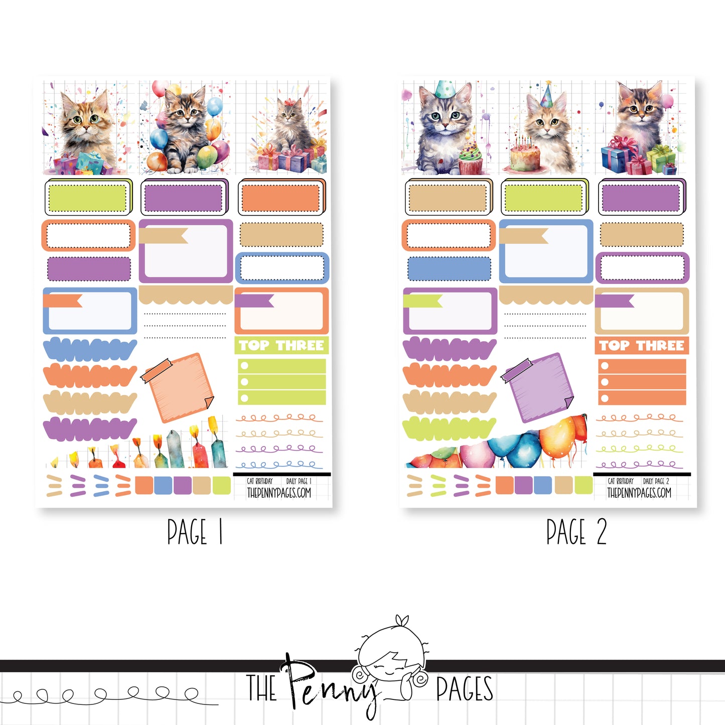 Cat Birthday - Daily Pages