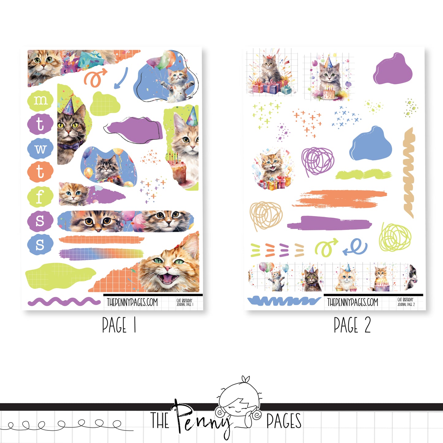 Cat Birthday- Journaling Kit