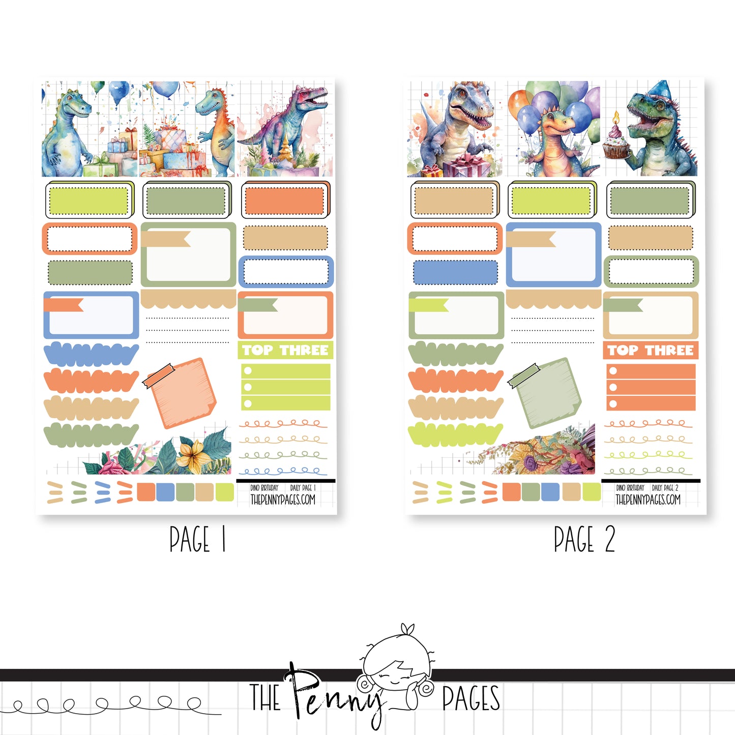 Dino Birthday - Daily Pages