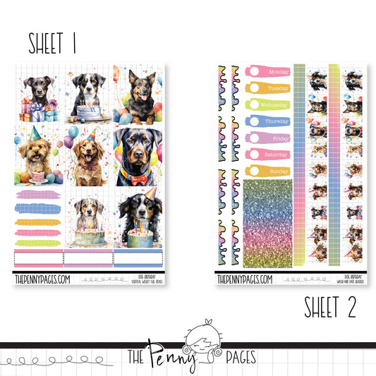 Dog Birthday - A5 weekly ( 1.3")