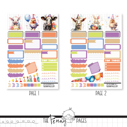 Farm Yard Birthday - Daily Pages
