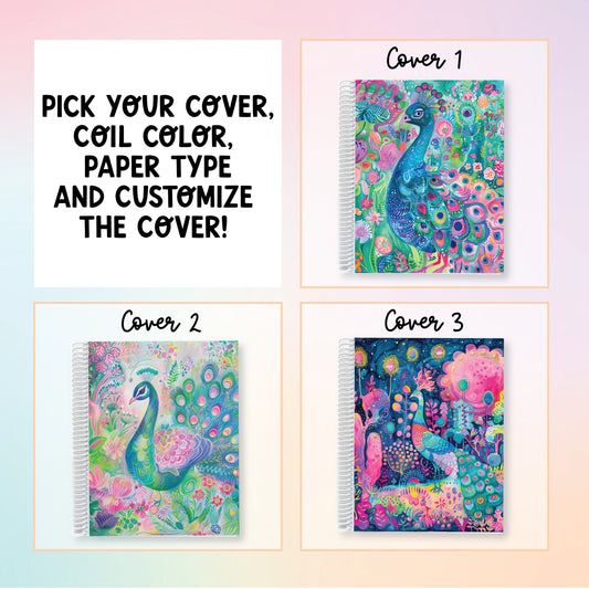 Notebook Planner - Peacocks