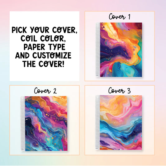 Notebook Planner - Rainbow Drips