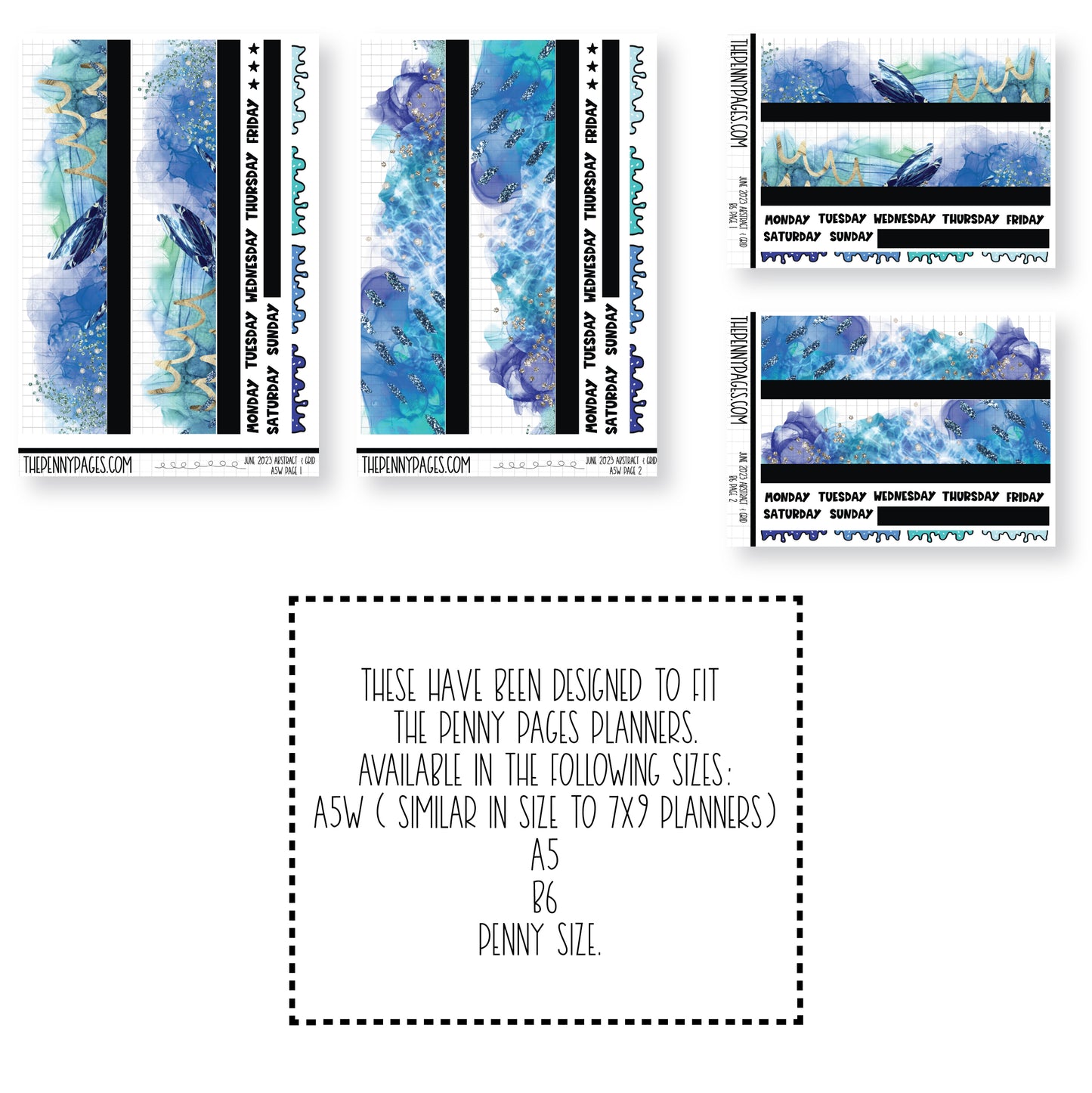 Abstract & Grid - June 2023 - Ocean Waves