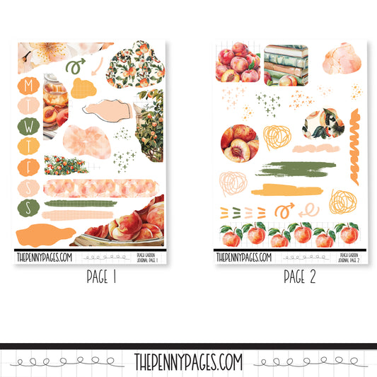 Peach Garden - Journaling pages