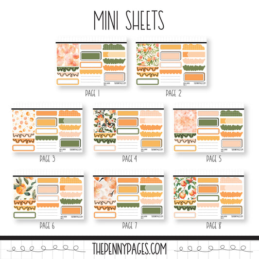 Peach Garden - Mini Sheets