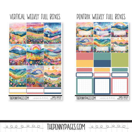 Rainbow Landscapes - Large Sheets